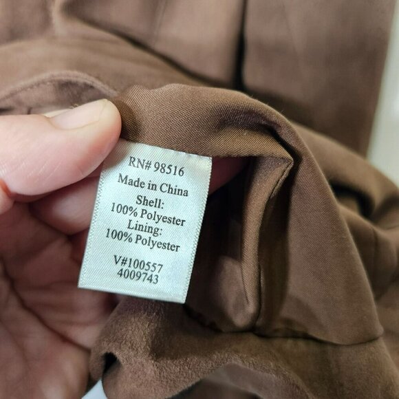 Coldwater Creek Brown Jacket Blazer Polyester Button Clousure sz M - Picture 6 of 10